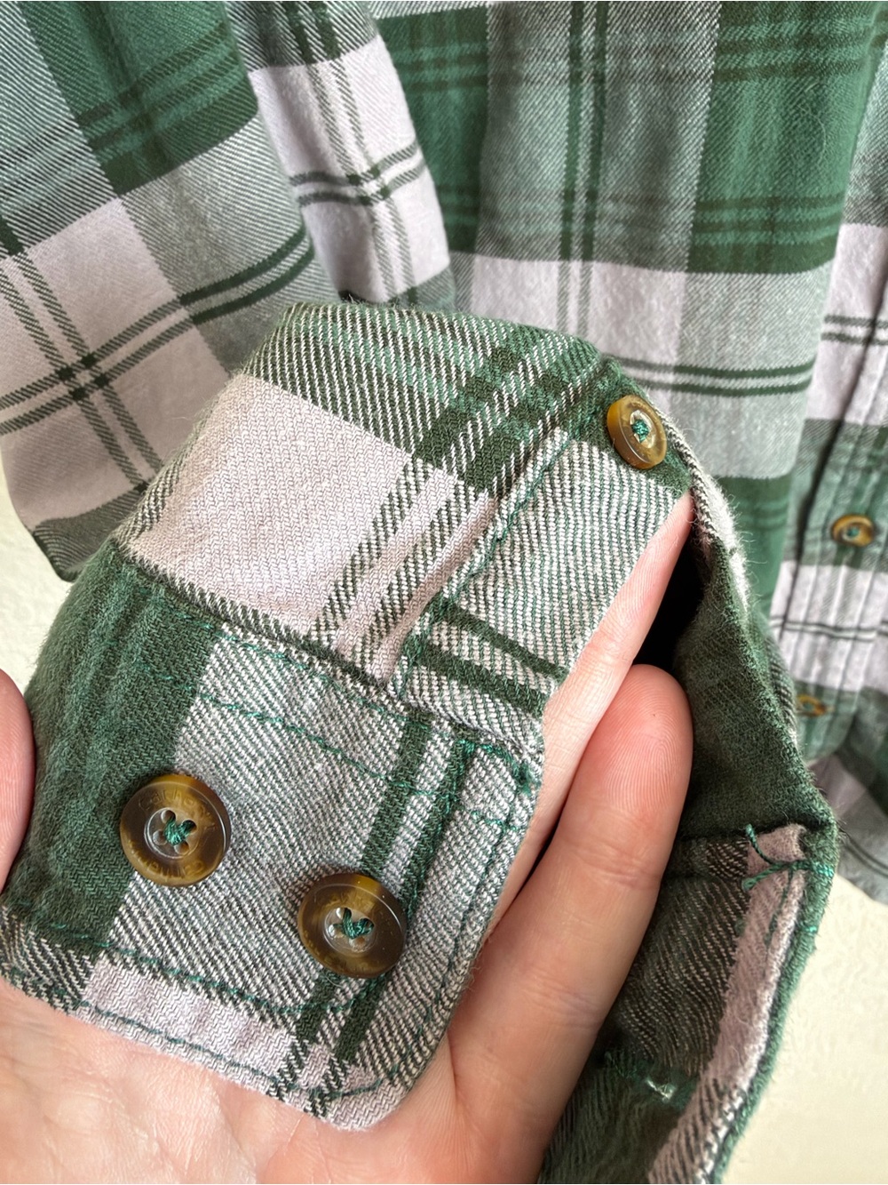 Carhartt Hamilton Flannel Shirt II XL 16/18 Green Gray Plaid Relaxed Fit Cotton - Picture 7 of 16